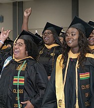 Andrew C. Florance, founder and chief executive officer of CoStar Group, tells graduates about how his life changed from adversity to success during Virginia Commonwealth University’s commencement last Saturday. Nearly 5,000 students earned degrees from VCU. Commencement exercises were held for the first time at the Greater Richmond Convention Center in Downtown because the Richmond Coliseum is closed.