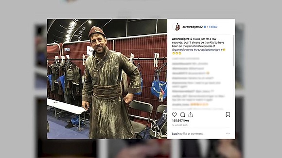 Being an extra in "Game of Thrones" didn't soften Aaron Rodgers' thoughts on the series' finale.