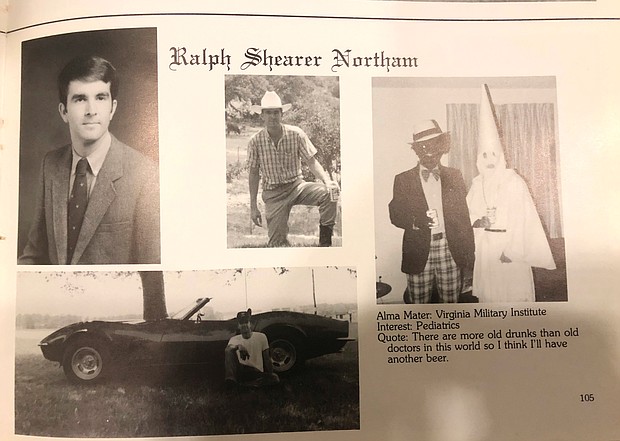 The racist photo on Gov. Ralph S. Northam’s 1984 yearbook page from Eastern Virginia Medical School touched off a national firestorm and launched an EVMS-funded probe when it was posted on a conservative website in early February.