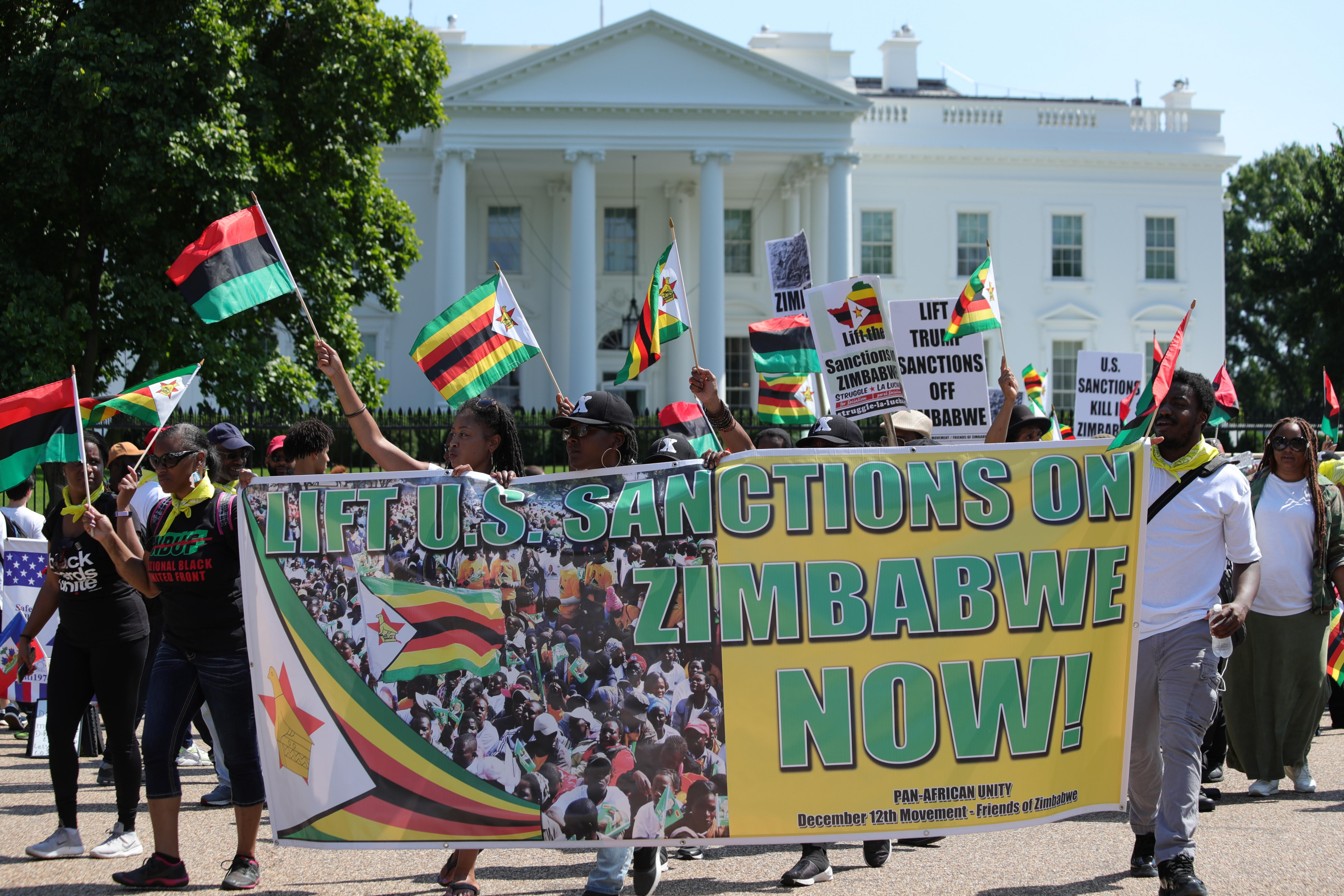 Protesters Converge On White House To End U.S. Sanctions On Zimbabwe ...