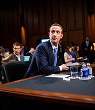 Facebook CEO Mark Zuckerberg appearing in court.