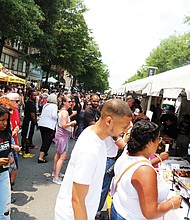 Broad Appétit dishes out food, fun/
Thousands turned out to sample the offerings of 60 plus Richmond area chefs at the 12th edition of Broad Appétit, a food festival like no other. Sunday’s event once again created a palate-tickling paradise in four blocks of Broad Street between Adams and Henry streets in Downtown. 
Participants ponied up $4 for each sample they taste-tested, with proceeds from the festive event benefiting FeedMore and the Central Virginia Food Bank. 
Along with mouth-watering treats, the event also featured live music and an art project for children. (Regina H. Boone/Richmond Free Press)