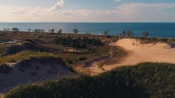 There's a sandhill crane nesting in the middle of a patch of restored marsh, the bird's partner calling out as …
