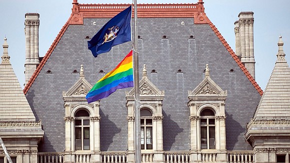 This week, the rainbow LGBTQ pride flag flew over New York's state Capitol for the first time in history.