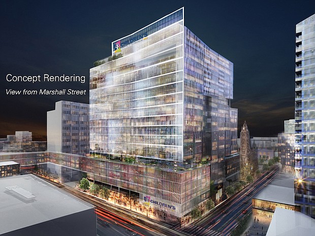 Rendering of VCU's Children's Hospital of Richmond