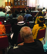 The Village of Dolton recently held a Community Policing Meeting with the newly appointed Interim Police Chief, Ernest Mobley. Photo Credit: Village of Dolton