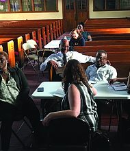 A community conversation was recently held at Hope Community Advent Christian Church, 5900 W. Iowa St., in Austin to discuss how the community deals with trauma that is caused by violence. Photo Credit: Katherine Newman