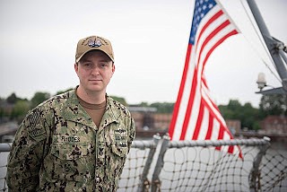 Petty Officer 1st Class Dustan Rhodes, a native of Houston, is participating in the Baltic Operations (BALTOPS) exercise with 18 …