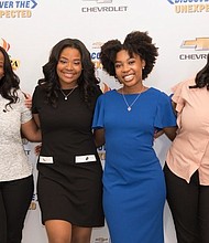 The 2018 Chevrolet DTU Fellows included, from left, Tyvan Burns, Denver Lark, Ila Wilborn, Daja Henry, Diamond Durant, Natrawn Maxwell. (Photo: NNPA/GM DTU program)