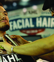 Wahl hosted Mitchell Trubisky at its mobile barbershop during the Bears100 Celebration Weekend June 8, 2019. Trubisky’s beard trim kicked-off Wahl’s annual “Facial Hair Friendly Cities Tour.”