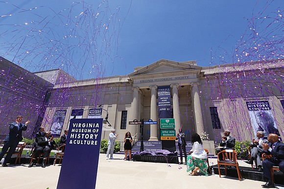 Local, state and national figures joined a crowd of thousands Saturday at the Virginia Museum of History & Culture to ...