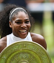 Serena Williams reached her 12th Wimbledon semi final with a gritty three-set victory against fellow American Alison Riske on Centre Court/Source:	Glyn Kirk/AFP/Getty Images