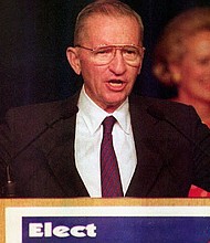 Ross Perot, the billionaire tycoon who mounted two unsuccessful third-party presidential campaigns in the 1990s, died Tuesday, family spokesman James Fuller confirmed to CNN. He was 89./
Source:	Paul J Richards/AFP/Getty Images