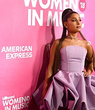 Just one year ago, Ariana Grande was falling in love with comedian Pete Davidson. A few months later, she'd be mourning the loss of her former boyfriend, rapper Mac Miller, and dealing with PTSD from a terror attack at her 2017 Manchester concert that killed 22 people and injured hundreds./CREDIT: Mike Coppola/Getty Images for Billboard
Source:	Getty Images for Billboard