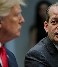 President Donald Trump has announced Friday that Labor Secretary Alex Acosta has resigned, a move that comes after furor over a plea deal with Jeffrey Epstein.