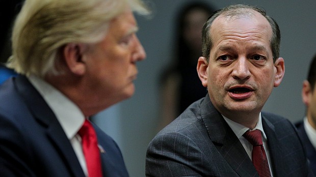 President Donald Trump has announced Friday that Labor Secretary Alex Acosta has resigned, a move that comes after furor over a plea deal with Jeffrey Epstein.