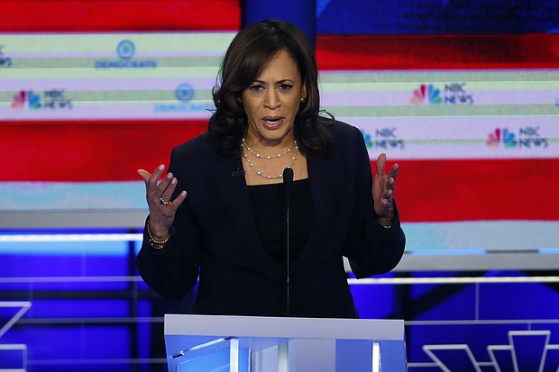 California Sen. Kamala Harris defended House Speaker Nancy Pelosi in a new interview, stating that she has had "a different experience" than New York Rep. Alexandria Ocasio-Cortez, who recently accused the House leader of "singling out of newly elected women of color."