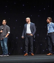 Zac Hinkel speaking at Men of Plexus