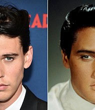 Austin Butler, left, has been cast as Elvis, right, in the upcoming biopic from Baz Luhrmann.