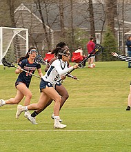 Kyndall Diamond on the lacrosse field