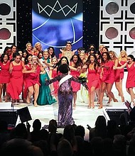 Contestants react to the crowning of Miss Texas 2019 Chandler Foreman /photo by BluDoor Studios
