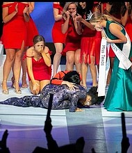 Contestants react to the crowning of Miss Texas 2019 Chandler Foreman/photo by BluDoor Studios