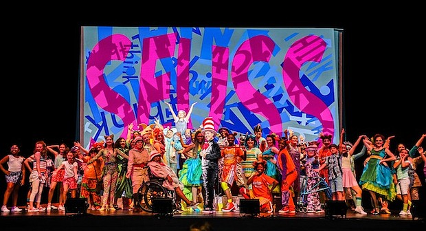 The Cast of TUTS Seussical. Photo Credit: Melissa Taylor.