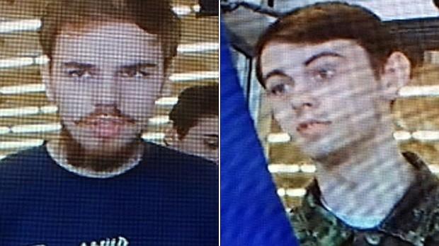 The manhunt for two young men suspected in the killing of three people in Canada shifted to a remote community of about 500 after police received a tip on the suspects' whereabouts, authorities said.