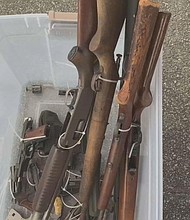 The family of a pregnant mother shot and killed while trying to protect her young son during a shootout held a gun buyback event in Athens over the weekend.