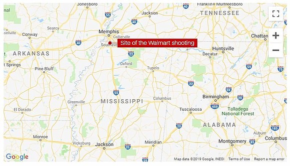 A shooting at a Mississippi Walmart left two people dead, a police officer wounded and a community in shock. But …