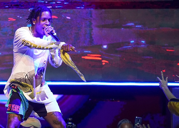 After returning to the United States after his release from a Swedish jail, A$AP Rocky spent some time at a Sunday Service.
