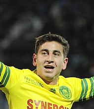 MLS player Alejandro Bedoya called for gun control after scoring a goal.