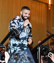Drake in Toronto on August 2. The rapper has extended his own record on the charts with the CD, which has earned him his ninth No. 1 album on the Billboard 200 chart.