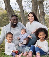 James and Brittany Ihedigbo and their children (left to right) Ava, Jeremiah and Grace