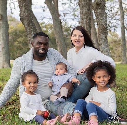 James and Brittany Ihedigbo and their children (left to right) Ava, Jeremiah and Grace