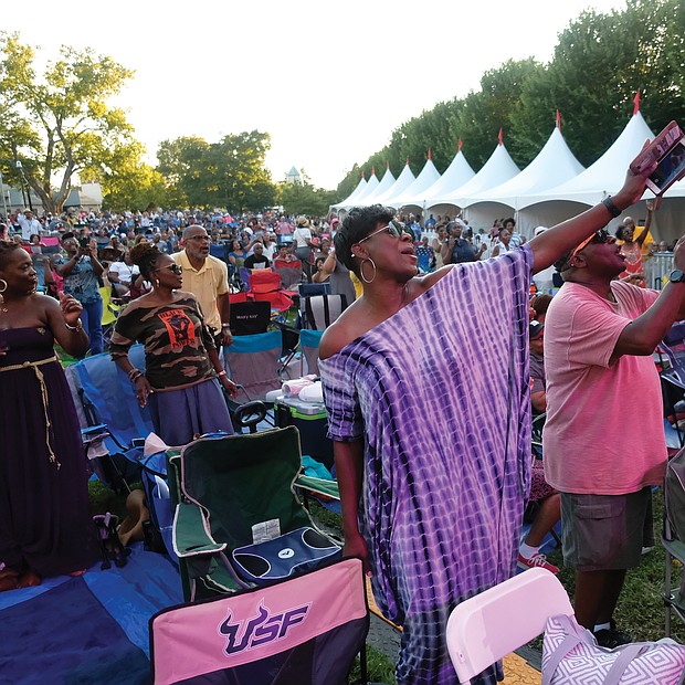 The musicians draw cheers and loud applause from an appreciative crowd that enjoyed the music over the two days at the 10th Annual Richmond Jazz and Music Festival at Maymont.