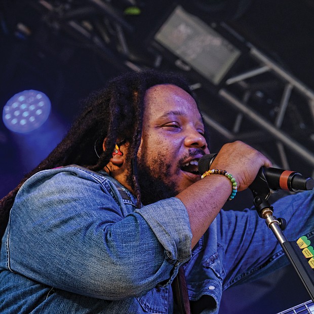 Stephen Marley gets into a reggae growl on Sunday afternoon at the 10th Annual Richmond Jazz and Music Festival at Maymont.