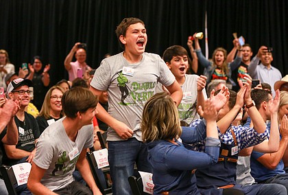 3 Sons Foods, LLC, Diablo Verde Sauce - George (11), Luke (14) and Ayden (16) celebrate their win