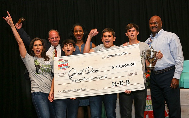 3 Sons Foods, LLC, Diablo Verde Sauce - George (11), Luke (14) and Ayden (16) celebrate their win