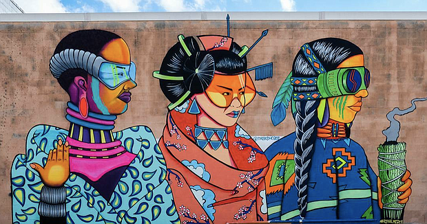 Future Tribez by Muralist Royal Sumikat at Art Alley at Sawyer Yards will present new mural on August 30