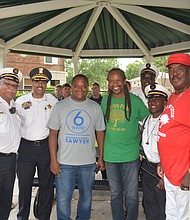 Sydney Brown Park held a dedication cerrmony for new improvements to be performed on the Park.  Many Dignitaries were on hand to celebrate the improvements and to support the family of a Chatham resident and fallen firefighter.