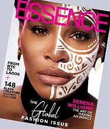 Tennis great, entrepreneur and style icon Serena Williams (pictured) graces the cover of ESSENCE’s
September Global Fashion Issue.