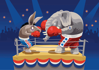 The Democrats are all over the place, and the Republicans are in line and following their leader. It is hard ... The Democrats are all over the place, and the Republicans are in line and following their leader. It is hard ...
