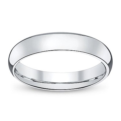 14Kt White Gold 4 mm Wedding Band