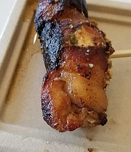 BB’s Tex Orleans Café bacon wrapped chicken skewers