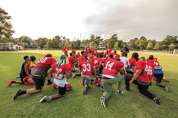 Jaylen Tyler scored three touchdowns in Thomas Jefferson High School’s opening 48-6 win at Colonial Heights High School. Shamar Graham ...