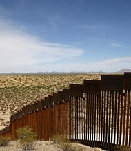 New bollard-style U.S.-Mexico border fencing is seen in Santa Teresa, New Mexico/Reuters