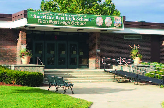 Rich Township High School District 227 is currently considering plans to repair or replace the buildings in the district and the potential closure of Rich East High School in Park Forest. Photo Credit: Provided by the Village of Park Forest