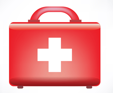 red cross luggage