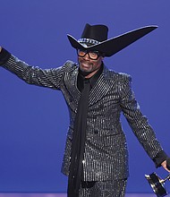 Actor Billy Porter accepts the award for outstanding lead actor in a drama series for his role in “Pose” during Sunday’s 71st Primetime Emmy Awards ceremony in Los Angeles.